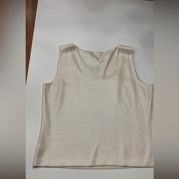 Never been worn evening ST.JOHN IVORY SPARKLES SEQUENCES TANK - Picture 12 of 12